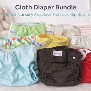 Cloth Diaper Bundle Nora’s Nursery Kissaluvs Thirsties Flip Bummis Reusable Lot